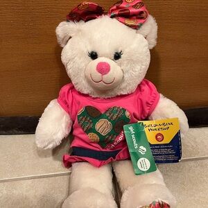 New 2015 Build-A-Bear Workshop Girl Scouts Troop Cookie Trefoil Bear Plushie